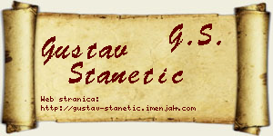 Gustav Stanetić vizit kartica